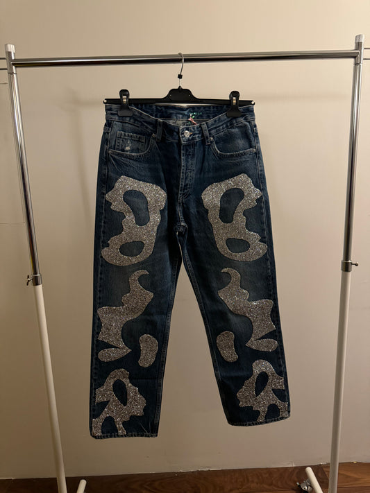 Embroidered denim